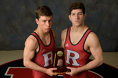 Rutgers 2019 NCAA wrestling champions Nick Suriano and Anthony Ashnault